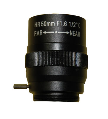 1.5MP 50mm lens Manual Iris Fixed focal length Lens 1/2" F1.6 C Mount HD Lens for Machine Vision cameras