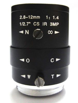 HD 3mp 2.8-12mm cctv lens, CS Mount, Manual Focal Lens, IR 1/2.7" 1:1.4 F1.4 for IP Camera