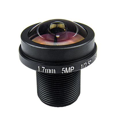 5.0 Megapixel 1.7mm Fisheye Lens For HD CCTV IP Camera 1/2.5'' M12 Mount F2.0 Compatible Wide Angle Panoramic CCTV Lens
