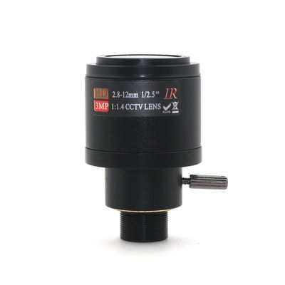 3.0 Megapixel fixed iris HD CCTV camera lens 2.8-12mm/varifocal IR HD security camera lens/manual zoom & focus M12 F1.4