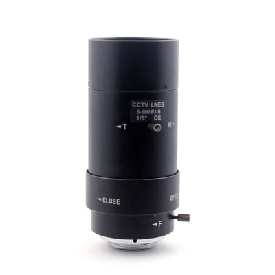 New 5-100mm CS F1.8 Lens 1/3" Varifocal zoom Manual Iris zoom lens for Security CCTV Camera