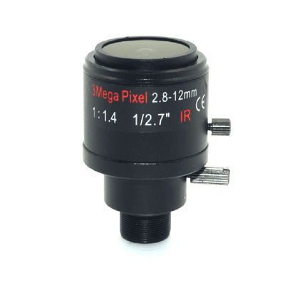 3.0Megapixel Fixed Iris M12 HD 2.8-12mm view angle 90~28Degree Varifocal cctv IR HD Lens,F1.4,Manual Focus Zoom