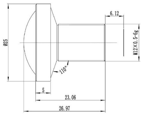 F1.8 4.2mm m12 non image distortion s mount cctv board lens for 1/1.8″ sensor