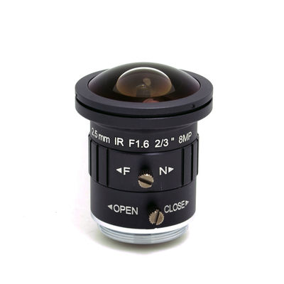 2/3" CS Mount Fisheye Lens NEW F1.6 8MP 4K 2.5 mm CCTV Lens IR Correction 8 Megapixel lens for CCTV UHD IP Camera