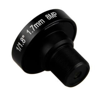 1/1.8″ Φ4.82mm 1.7mm F2.0 8mp 185 degree M12x0.5 fisheye lens with IR correction
