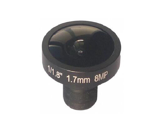 1/1.8″ Φ4.82mm 1.7mm F2.0 8mp 185 degree M12x0.5 fisheye lens with IR correction