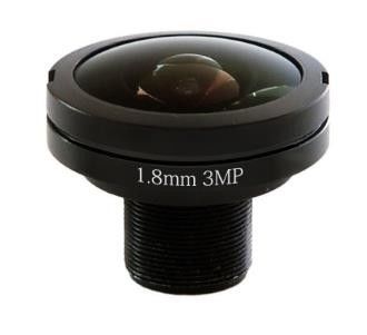 1/1.8″ 1.8mm F2.8 3mp 185 degree M12 fisheye wide angle lens with IR correction
