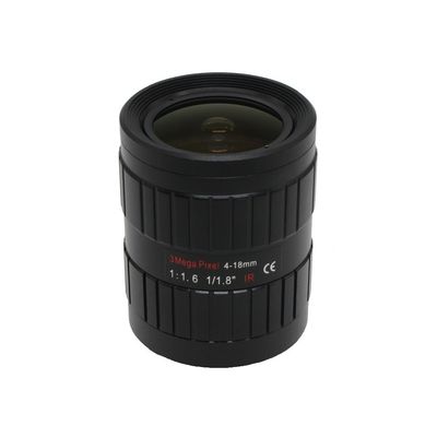 3.0 Megapixel Manual Iris Lens 4-18mm, 1/1.8" Varifocal HD 3MP FA C-Mount,lens for CCTV Surveillance cameras Industrial