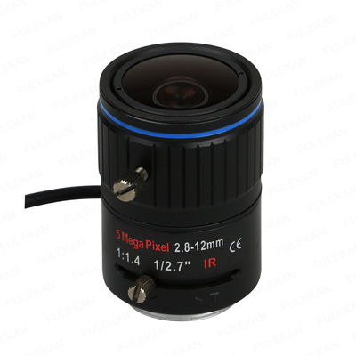 5.0 Megapixel Auto iris HD CCTV camera lens 2.8-12mm/varifocal IR HD security camera lens/manual zoom & focus CS F1.6