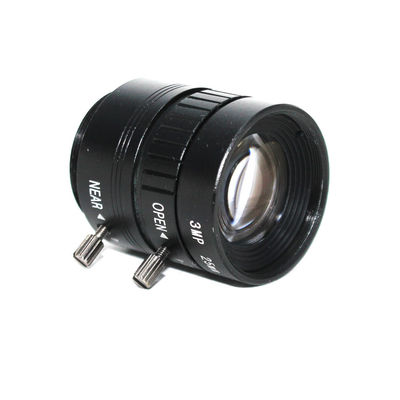 3MP 25mm HD Industrial Camera Fixed Manual IRIS Focus Zoom Lens C Mount CCTV Lens for CCTV Camera Industrial Microscope