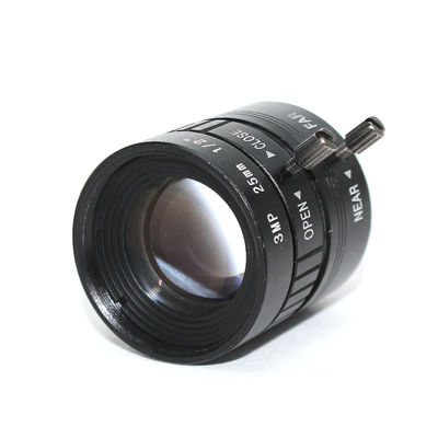 3MP 25mm HD Industrial Camera Fixed Manual IRIS Focus Zoom Lens C Mount CCTV Lens for CCTV Camera Industrial Microscope