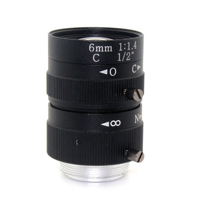 6mm lens 1/2" 3 Megapixel Lens Manual Fixed Lens C Mount Industrial lens For cctv camera box
