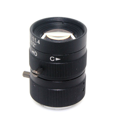 1/2" 3 Megapixel Manual Fixed Lens C Mount Lens 53° HFOV For Cctv Camera Box