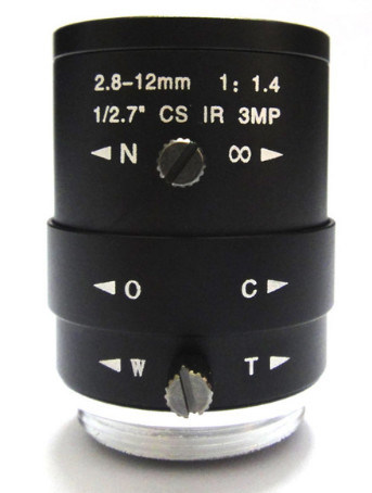 HD 3mp 2.8-12mm cctv lens, CS Mount, Manual Focal Lens, IR 1/2.7" 1:1.4 F1.4 for IP Camera