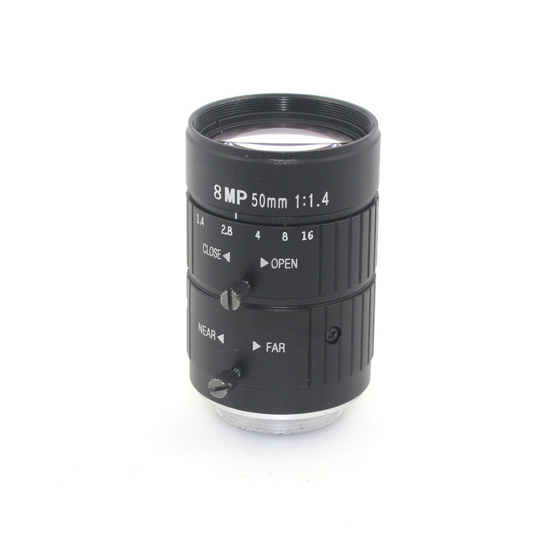 8MP 4K 50mm F1.4 Manual ITS Road Traffic Surveillance CCTV Lens C Mount for 5MP 6MP 8 Megapixel HD Box Body Camera