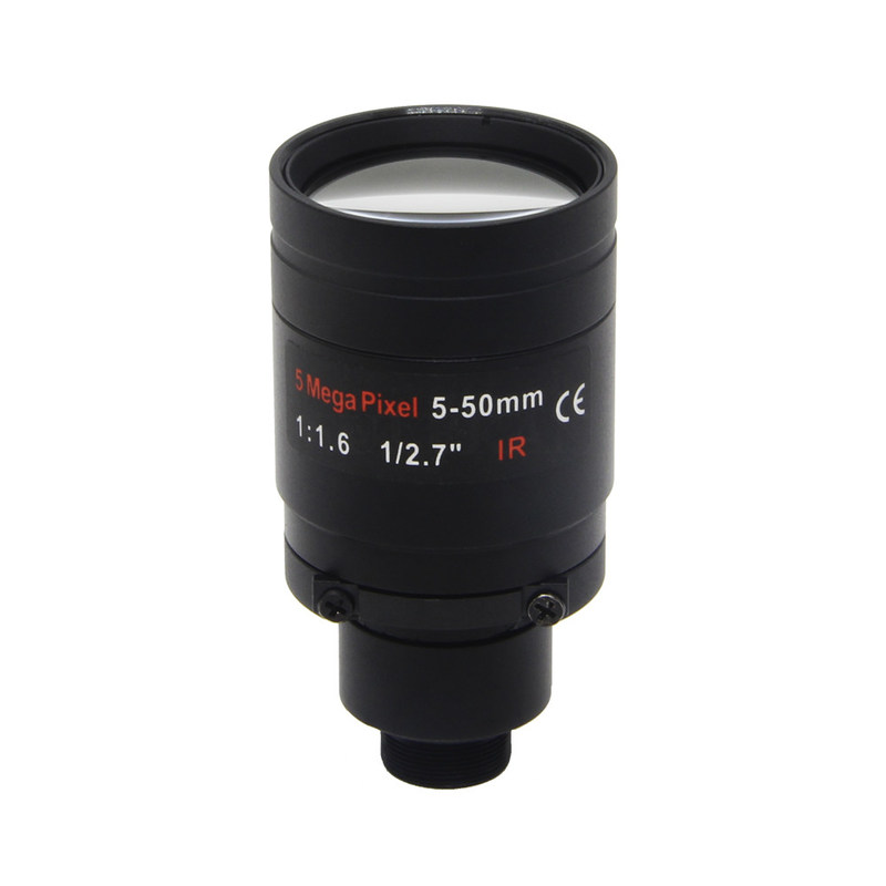 5MP M12 CCTV Lens 5-50mm Long Distance View 1/2.7 inch Manual Focus and Zoom For 1080P/5MP IP/AHD Camera 120 Meters