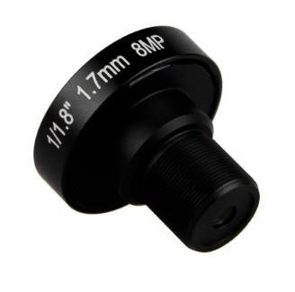 1/1.8″ Φ4.82mm 1.7mm F2.0 8mp 185 degree M12x0.5 fisheye lens with IR correction
