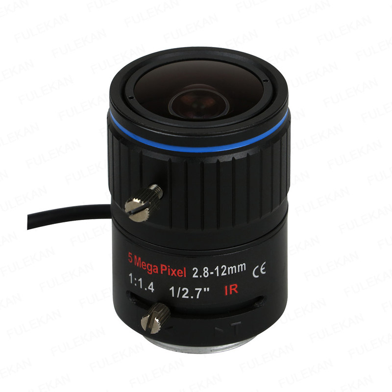 5.0 Megapixel Auto iris HD CCTV camera lens 2.8-12mm/varifocal IR HD security camera lens/manual zoom & focus CS F1.6