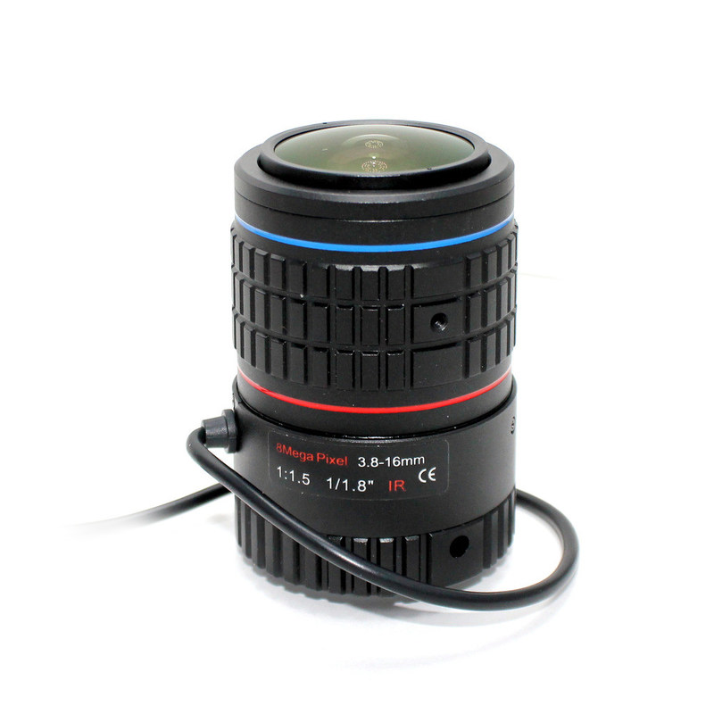 8Megapixel Varifocal CS Mount 4K Lens 1/1.8 inch 3.8-16mm DC IRIS For SONY IMX185/226/178 Face Recognition Box Camera/4K