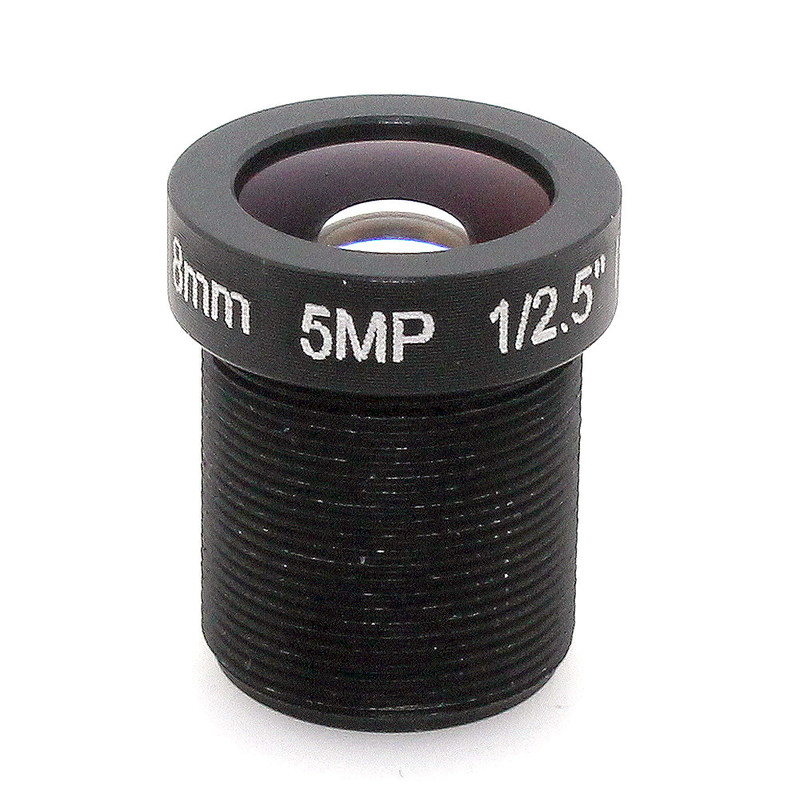 1/2.5" HD 5mp 8mm 52 Degrees Angle IR Board CCTV Lens M12*0.5 for Security IP Camera