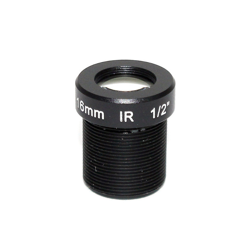 HD 5.0Megapixel 16mm CCTV Lens M12 IP Camera Lens F2.0 M12*P0.5 Fixed Iris 1/2" Image Format 96Degree Viewing Angle