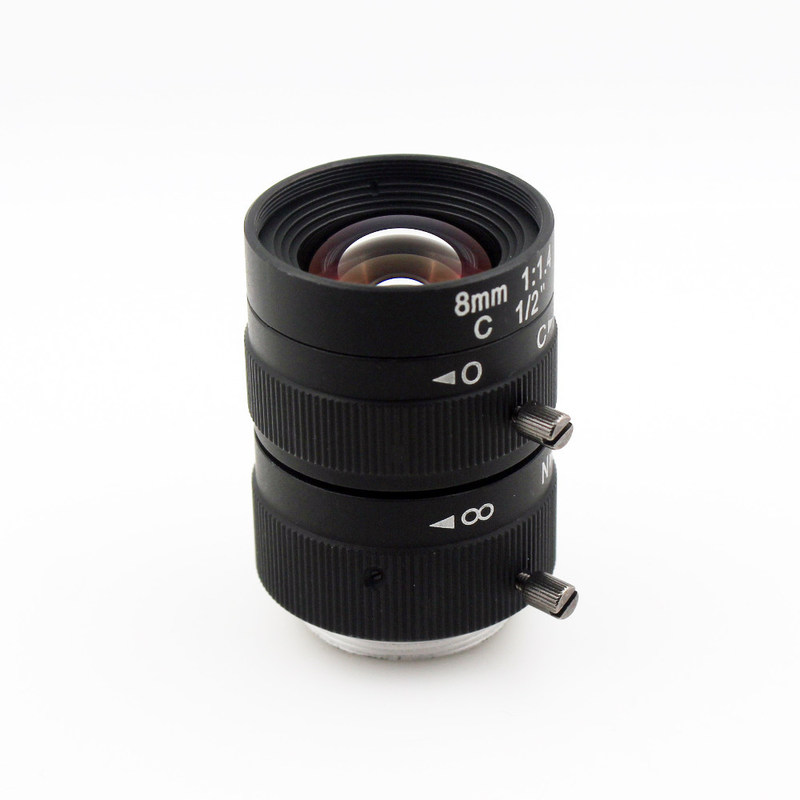 3.0 Megapixel 8mm lens 1/2" Manual Fixed C Mount Industrial lens For cctv camera box