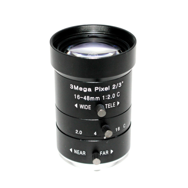 HD 3.0Megapixel Manual F2.0 Iris 16-48mm Varifocal IR CCTV Lens C M For Bank Supermarket Road monitoring