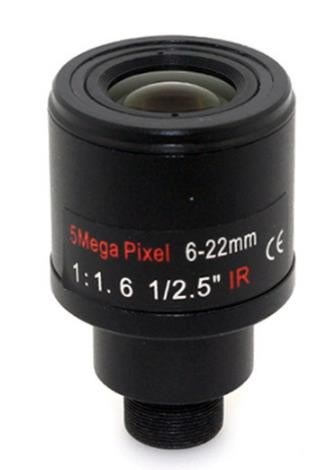 5MP HD 6-22mm lens M12 Manual Zoom Security monitor Camera lens for cctv ip camera and camera