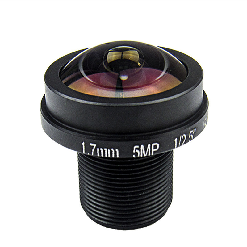 High Definition  F2.0 Fisheye CCTV Lens 5MP 1.7MM M12*0.5 Mount 1/2.5 Optical