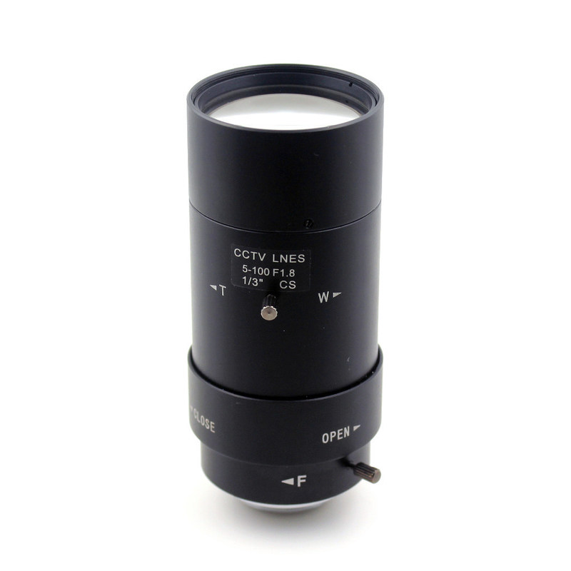 IP CCD Surveillance Camera Lenses 1/3" 5-100mm  F1.8  High Resolution