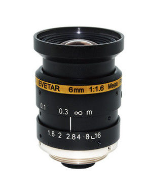 Maschinelle Sichtobjektiv 6mm 3 Mega Pixel Maschinelle Sichtobjektiv 1/1.8 